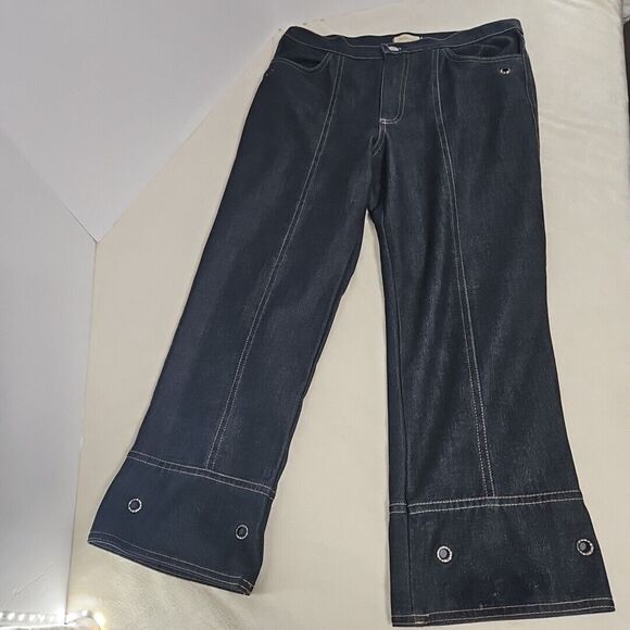 Dorabella Basic Chic Stretch Denim/Cotton Twill, Dark Blue Ankle,‎ Rhinestone 44 - Picture 3 of 15